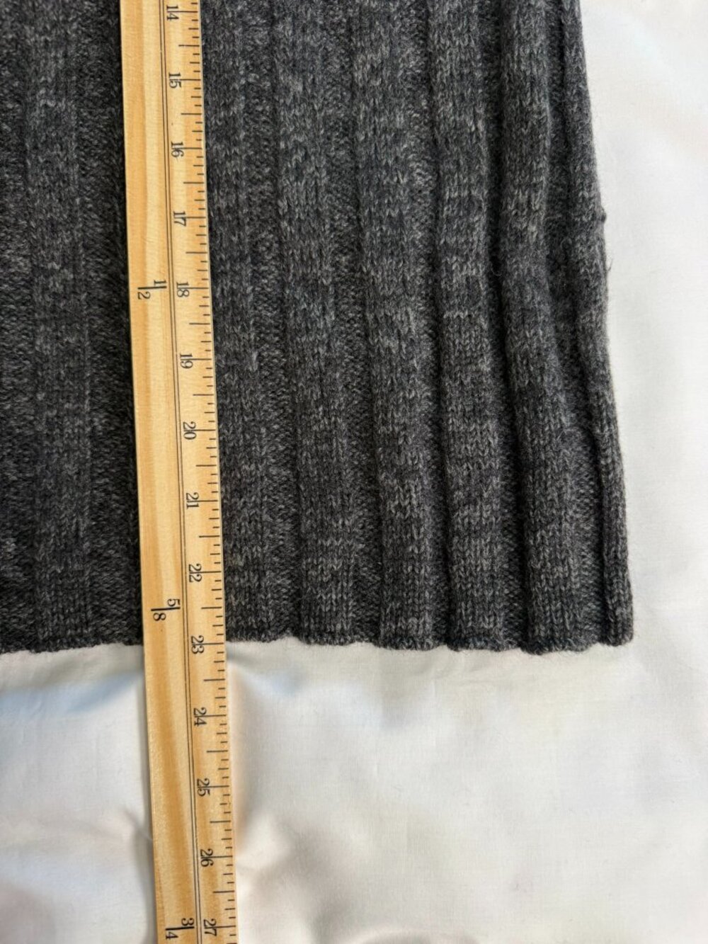 Vintage Banana Republic 100% Merino Wool Ribbed Turtleneck Sweater Gray Size XL - Picture 7 of 8